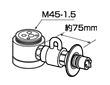 【Panasonic】　食器洗い乾燥機用 分岐水栓 CB-SSG6 （TOTO用）　【RCP】　05