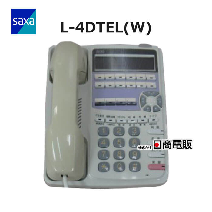 【中古】 L-4DTEL(W) Taiko/大興 4ボタン多機能電話機(ホワイト) 【ビジネスホン 業務用 電話機 本体】