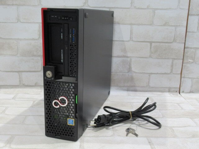 【中古】【OS無】【鍵付】 PRIMERGY TX1320 M4 富士通 サーバー 【 Pentium Gold G5420 3.8GHz / 1TB SATA 3.5インチ×2 / 8GB 】 【ビジネスホン 業務用 電話機 本体】