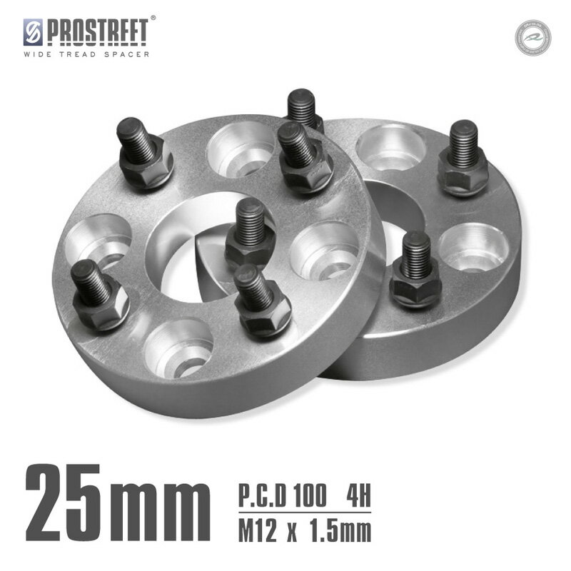 【送料無料】【あす楽対応】ワイドトレッドスペーサー 25mm 2枚セットトヨタ ホンダ マツダ ミツビシ PCD100-4H M12xP1.5 25mm ワイトレ「A-25」