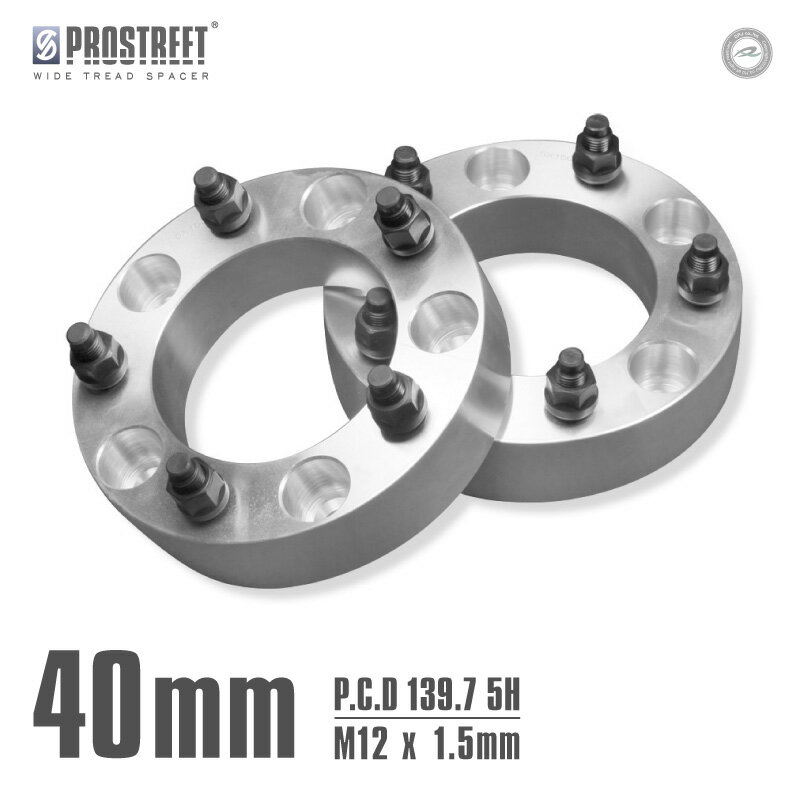 【送料無料】ワイドトレッドスペーサー 40mm 2枚セットミツビシ MITSUBISHI ジープ J53 J55 PCD139.7-5H M12xP1.5 40mm ワイトレ「JP-40」