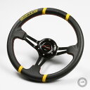 【あす楽対応】デポレーシング ステアリング ハンドル 32φ ディープコーン 深さ70mm フェイクレザー PVC DRIFTING 赤色クロスステッチ deporacing「DD32P」