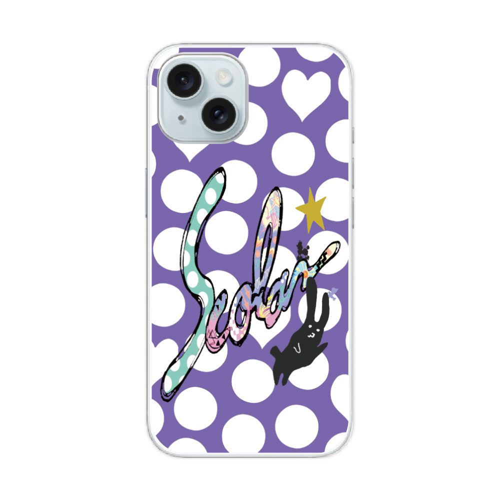 【お買い物マラソン&割引クーポン有】 スカラー スマホケース iPhone16e ケース iPhone16 Plus 16 Pro Max アイフォン 15 14 13 Mini XS XR XS Max ハードケース 全機種対応 scolar レディース ハート ドット ロゴ ライトパープル