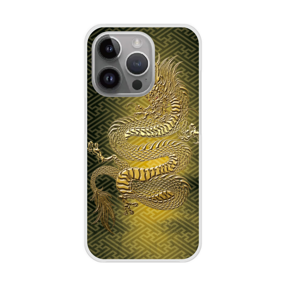 【お買い物マラソン 10%OFFクーポン】 AQUOS R9 SH-51E ケース スマホケース AQUOS SH-52E SH-54D SH-53D SH-51C SHG07 SH-54B SH-53A ハードケース スマホカバー 全機種対応 シンプル 紗綾形 ドラゴン 龍 イエロー