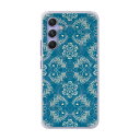 【お買い物マラソン 10%OFFクーポン】 全機種対応 スマホケース Galaxy S24 Ultra SC-52E ケース Galaxy SC-52F SC-51F SC-51E SC-56C SC-53C SC-51C ハードケース スマホカバー シンプル ダマスク柄 ブルー