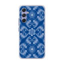 【お買い物マラソン 10%OFFクーポン】 全機種対応 スマホケース Galaxy S24 SC-51E/SCG25 ケース Galaxy SC-53B SC-52B SC-51B SCG10 SCG08 ハードケース スマホカバー シンプル ダマスク柄 ブルー