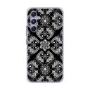【お買い物マラソン 10%OFFクーポン】 全機種対応 スマホケース Galaxy S24 SC-51E/SCG25 ケース Galaxy SC-53B SC-52B SC-51B SCG10 SCG08 ハードケース スマホカバー シンプル ダマスク柄 ブラック