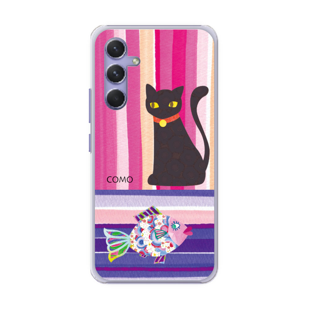 Rakuten - 【お買い物マラソン 大特価セール】 Galaxy S24 SC-51E SCG25 ケース スマホケース ギャラクシー SC-52E SC-53E SC-51D SC-52D SC-53D SC-56C 全機種対応 スマホカバー アニマル柄 COMOデザイン 黒ネコと魚 ストライプ 猫柄