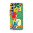 【お買い物マラソン 大特価セール】 Galaxy S24 SC-51E SCG25 ケース スマホケース ギャラクシー SC-52E SC-53E SC-51D SC-52D SC-53D SC-56C 全機種対応 スマホカバー アニマル柄 COMOデザイン インコ カラフル カップル ラブラブ