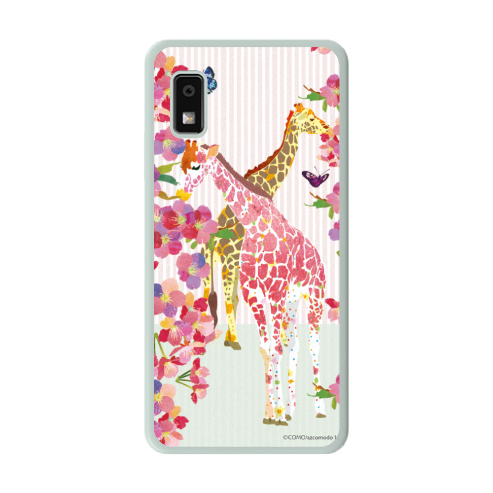 【10%OFFクーポン】 AQUOS wish3 SH-53D ケース スマホケース アクオス SH-53E SH-52E SH-51E SH-52D SH-53C SH-52C SH-51C スマホカバー 全機種対応 COMO アニマル柄 サクラキリン ピンク フラワー