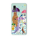 【10%OFFクーポン】 AQUOS wish3 SH-53D ケース スマホケース アクオス SH-53E SH-52E SH-51E SH-52D SH-53C SH-52C SH-51C スマホカバー 全機種対応 COMO アニマル柄 雨と動物たち 傘をさす クマ カンガルー