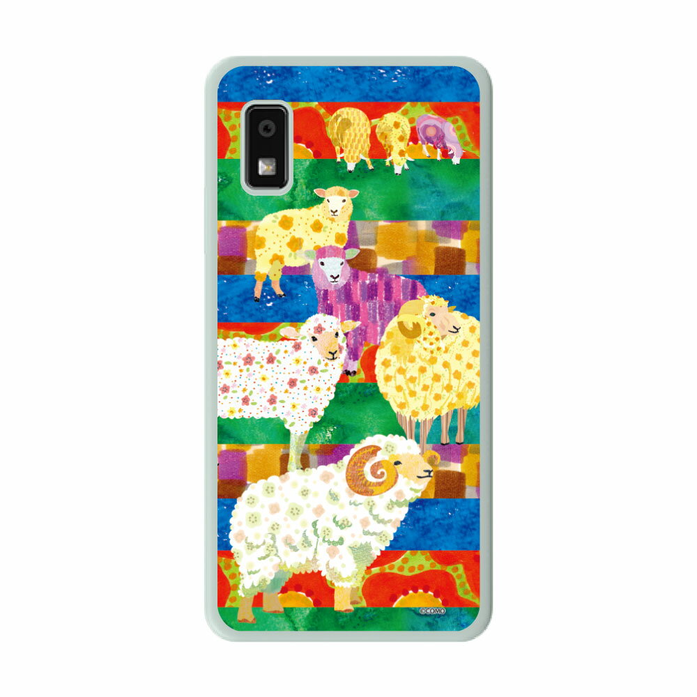 Rakuten - 【お買い物マラソン 大特価セール】 AQUOS sense8 SH-54D ケース スマホケース アクオス SH-53E SH-52E SH-51E SH-52D SH-53C SH-52C SH-51C スマホカバー 全機種対応 COMO アニマル柄 ヒツジの丘 お花模様