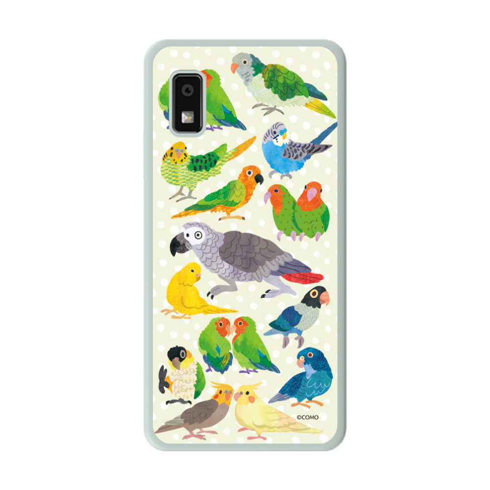 【10%OFFクーポン】 AQUOS sense8 SH-54D ケース スマホケース アクオス SH-53E SH-52E SH-51E SH-52D SH-53C SH-52C SH-51C スマホカバー 全機種対応 COMO アニマル柄 インコ オウム いろいろ