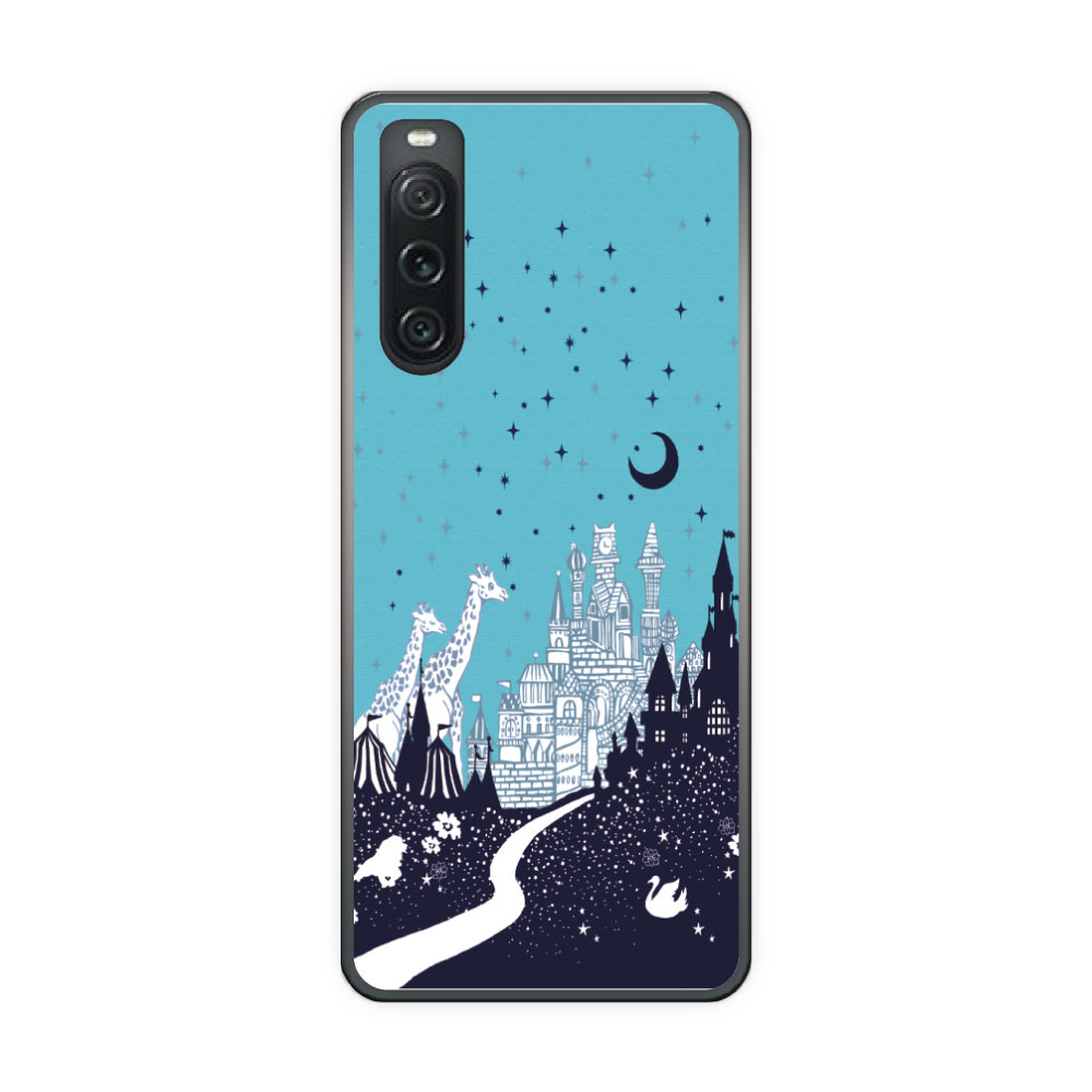 【父の日 7%OFFクーポン有】 スカラー スマホケース Xperia 10 VI SO-52E ケース エクスペリア SO-51E SO-53D SO-52D SO-51D SO-54C SO-53C SO-52C SO-51C カバー ハードケース 全機種対応 メルヘン キリン フラワー 月 城 シック