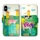 【超ポイントバック祭 10%OFFクーポン】 Xperia 10 VI SO-52E ケース 全機種対応 手帳型 スマホケース Xperia 1 VI SO-51E SO-53D SO-52D エクスペリア スマホカバー かわいい アニマル柄 ひだまり牛 ほのぼの コラージュ