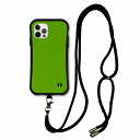 【超ポイントバック祭 10%OFFクーポン】 iPhone14 ケース 全機種対応 i-coronケース スマホケース スマホショルダー付 iPhone16 15 14 Pro Plus Pro Max 13 12 11 スマホカバー ショルダー 耐衝撃 カーボン風 縦模様 グリーン