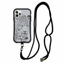 【超ポイントバック祭 10%OFFクーポン】 iPhone14 Pro ケース 全機種対応 i-coronケース スマホケース スマホショルダー付 iPhone16 15 14 Plus Pro Max 13 12 11 スマホカバー ショルダー 耐衝撃 パンサー グレー かわいい