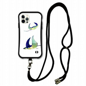 【ラッピング無料&割引クーポン有】スマホショルダー付 iPhone15 i-coronケース アニマル柄 動物 アイフォン 14 Pro 14 Plus 13 Mini 12 11 耐衝撃 スマホ保護 スマホケース 全機種対応 肩掛け イトマキエイ マンタ エイ