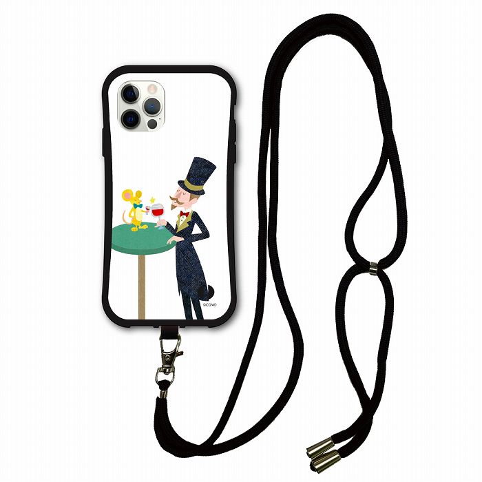 【お買い物マラソン 大特価セール】 スマホショルダー付 iPhone17 ケース アニマル柄 動物 i-coronケース iPhone Air iPhone17 Pro iPhone17 Pro Max 16e スマホケース グリップケース 耐衝撃 ネズミ 紳士と乾杯 ワイン