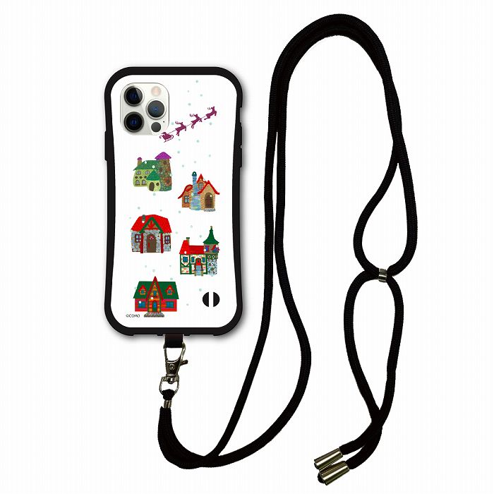 Rakuten - 【お買い物マラソン 大特価セール】 スマホショルダー付 アニマル柄 動物 iPhone15 i-coronケース iPhone16 15 14 Plus 13 12 11 スマホケース 全機種対応 カバー ショルダーストラップ 肩掛け クリスマスとオウチ トナカイ