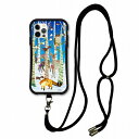 【超~お得 10%OFFクーポン有】スマホショルダー付 iPhone14 i-coronケース アニマル柄 動物 アイフォン 15 Plus SE 第2世代 第3世代 スマホケース 全機種対応 肩掛け ショルダーストラップ 白樺と北海道の動物達