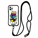 【お買い物マラソン 10%OFFクーポン】 スマホショルダー付 スカラー iPhoneSE 第3世代 第2世代 ケース 耐衝撃 i-coronケース iPhone 16e 16 15 14 13 スマホケース 全機種対応 スマホカバー scolar 食いしん坊 モンスター scr-wh5037-neck