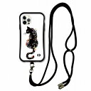 【割引クーポン有 お買い物マラソン】 スマホショルダー付 スカラー iPhone 16e ケース 耐衝撃 i-coronケース iPhone16 15 14 13 12 スマホケース 全機種対応 スマホカバー scolar シンプル ネコ 猫 黒猫 scr-wh5047-neck