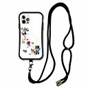 【お買い物マラソン 10%OFFクーポン】 スマホショルダー付 スカラー iPhoneSE 第3世代 第2世代 ケース 耐衝撃 i-coronケース iPhone 16e 16 15 14 13 スマホケース 全機種対応 スマホカバー scolar ネコ お花 チョウ scr-wh5065-neck