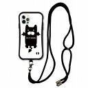 【お買い物マラソン 10%OFFクーポン】 スマホショルダー付 スカラー iPhoneSE 第3世代 第2世代 ケース 耐衝撃 i-coronケース iPhone 16e 16 15 14 13 スマホケース 全機種対応 スマホカバー scolar シンプル ブラック バットチビル scr-wh5075-neck