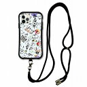 【超ポイントバック祭 10%OFFクーポン】 スマホショルダー付 スカラー iPhone 16e ケース 耐衝撃 i-coronケース iPhone16 15 14 Pro 13 12 Mini スマホケース 全機種対応 スマホカバー scolar うさぎ イチゴ 総柄 scr50110-neck
