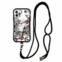 【お買い物マラソン 10%OFFクーポン】 スマホショルダー付 スカラー iPhone16 ケース 耐衝撃 i-coronケース iPhone16e 16Pro 15 14 13 12 スマホケース 全機種対応 スマホカバー scolar メルヘン 森の中 ゾウ チョウ scr50148-neck