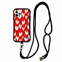 【お買い物マラソン 10%OFFクーポン】 スマホショルダー付 スカラー iPhone14 ケース 耐衝撃 i-coronケース iPhone16e 16 15 SE 第3世代 第2世代 スマホケース 全機種対応 スマホカバー scolar かすれハート レッド scr50179-neck