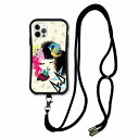 【お買い物マラソン 10%OFFクーポン】 スマホショルダー付 スカラー iPhone14 ケース 耐衝撃 i-coronケース iPhone16e 16 15 SE 第3世代 第2世代 スマホケース 全機種対応 スマホカバー scolar アート 女の子 猫顔 scr50180-neck
