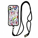 【超ポイントバック祭 10%OFFクーポン】 スマホショルダー付 スカラー iPhone 16e ケース 耐衝撃 i-coronケース iPhone16 15 14 Pro 13 12 Mini スマホケース 全機種対応 スマホカバー scolar キノコとチョウのメルヘン柄 scr50211-neck