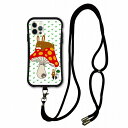 【超ポイントバック祭 10%OFFクーポン】 スマホショルダー付 スカラー iPhone 16e ケース 耐衝撃 i-coronケース iPhone16 15 14 Pro 13 12 Mini スマホケース 全機種対応 スマホカバー scolar ラビル キノコの上で昼寝 はち scr50310-neck