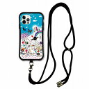 【お買い物マラソン 10%OFFクーポン】 スマホショルダー付 スカラー iPhone15 ケース 耐衝撃 i-coronケース iPhone16e 16 15 14 13 12 スマホケース 全機種対応 スマホカバー scolar きれいな空の色 メルヘン ネコ チョウ scr50318-neck