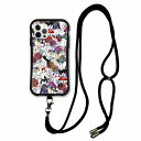 【お買い物マラソン 10%OFFクーポン】 スマホショルダー付 スカラー iPhone15 ケース 耐衝撃 i-coronケース iPhone16e 16 15 14 13 12 スマホケース 全機種対応 スマホカバー scolar 可愛い女の子 アニマル キノコ 線描き scr50337-neck