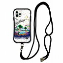 【お買い物マラソン 10%OFFクーポン】 スマホショルダー付 スカラー iPhone15 ケース 耐衝撃 i-coronケース iPhone16e 16 15 14 13 12 スマホケース 全機種対応 スマホカバー scolar 夜空の線路 もけもけヒツジ ラビル達 scr50342-neck