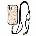 【お買い物マラソン 10%OFFクーポン】 スマホショルダー付 スカラー iPhone15 ケース 耐衝撃 i-coronケース iPhone16e 16 15 14 13 12 スマホケース 全機種対応 スマホカバー scolar ドクロ ポップ柄 アイボリー scr50347-neck