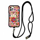 【お買い物マラソン 10%OFFクーポン】 スマホショルダー付 スカラー iPhone15 ケース 耐衝撃 i-coronケース iPhone16e 16 15 14 13 12 スマホケース 全機種対応 スマホカバー scolar 猫柄 アニマル ピンク scr50359-neck