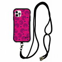 【超ポイントバック祭 10%OFFクーポン】 スマホショルダー付 スカラー iPhone 16e ケース 耐衝撃 i-coronケース iPhone16 15 14 Pro 13 12 Mini スマホケース 全機種対応 スマホカバー scolar スカラコ パターン柄 濃いピンク scr50381-neck