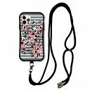 【お買い物マラソン 10%OFFクーポン】 スマホショルダー付 スカラー iPhoneSE 第3世代 第2世代 ケース 耐衝撃 i-coronケース iPhone16e 16 15 14 13 12 スマホケース 全機種対応 スマホカバー scolar CRASH MIND スカル 骸骨 ボーダー柄 scr50443-neck