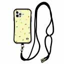 【超ポイントバック祭 10%OFFクーポン】 スマホショルダー付 スカラー iPhone 16e ケース 耐衝撃 i-coronケース iPhone16 15 14 Pro 13 12 Mini スマホケース 全機種対応 スマホカバー scolar サンダル 総柄 ライトイエロー scr50445-neck