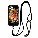 【超ポイントバック祭 10%OFFクーポン】 スマホショルダー付 スカラー iPhone 16e ケース 耐衝撃 i-coronケース iPhone16 15 14 Pro 13 12 Mini スマホケース 全機種対応 スマホカバー scolar クマ リボン ぬいぐるみ リボン ブラック scr50552-neck