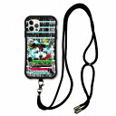 【超ポイントバック祭 10%OFFクーポン】 スマホショルダー付 スカラー iPhone 16e ケース 耐衝撃 i-coronケース iPhone16 15 14 Pro 13 12 Mini スマホケース 全機種対応 スマホカバー scolar ストライプ ネコ 猫 ブラック scr50556-neck