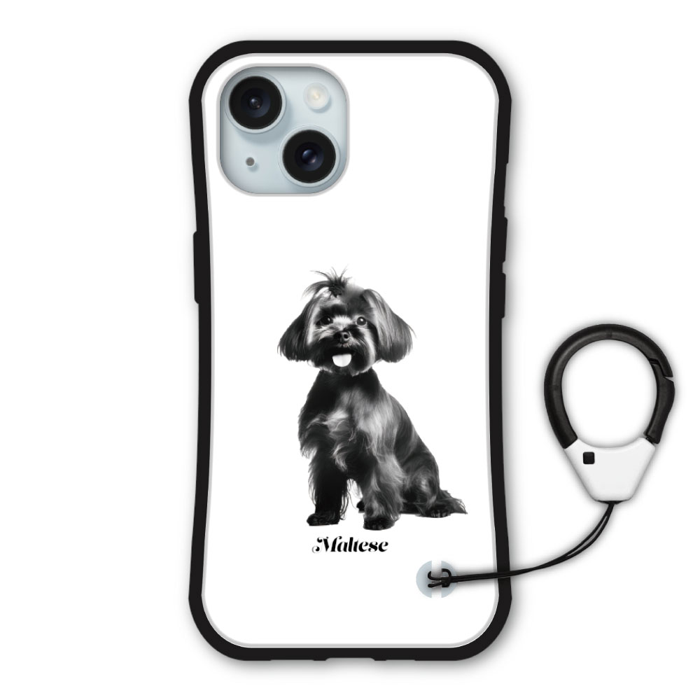 【新春 8%OFFクーポン】 iPhone12 ケース iPhone12 Pro 耐衝撃 保護ケース i-coronケース スマホケース iPhone16 15 iPhone 13 12 Mini 12 Pro Max 11 Pro ケース スマホカバー 全機種対応 カラビナストラップ付 アニマル柄 マルチーズ 47059