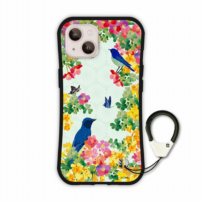 Rakuten - 【お買い物マラソン 大特価セール】 iPhone 16e スマホケース 全機種対応 耐衝撃 i-coronケース iPhone17 17 Air 16 15 14 13 SE 第3世代 スマホカバー かわいい アニマル柄 春の花と鳥とチョウ