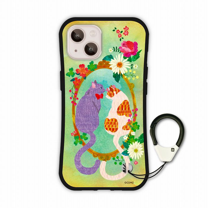 Rakuten - 【10%OFFクーポン】 iPhone 16e スマホケース 全機種対応 耐衝撃 i-coronケース iPhone17 17 Air 16e 15 14 13 スマホカバー 保護ケース アニマル柄 ネコ にゃんこカップル お花