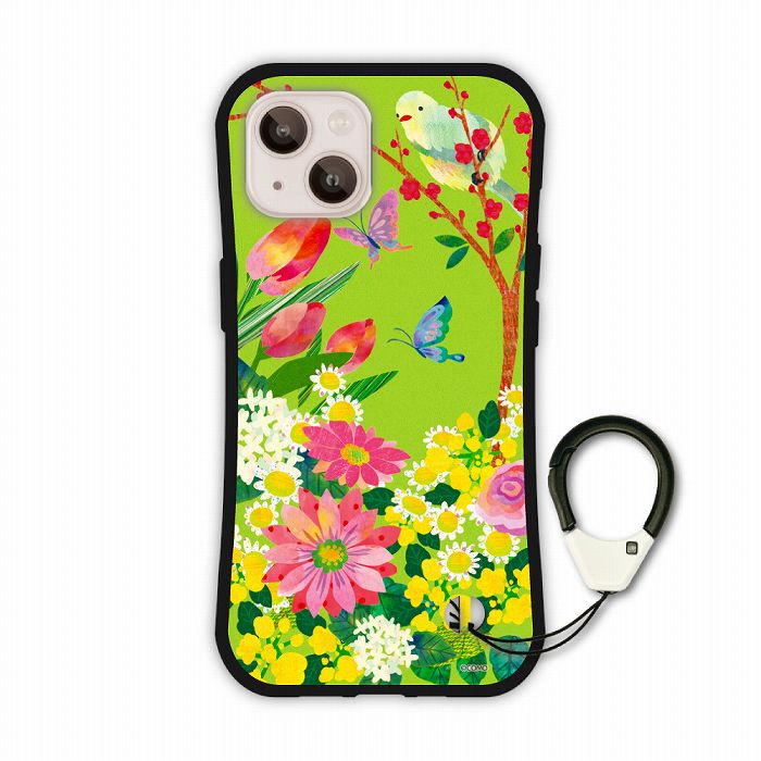 Rakuten - 【10%OFFクーポン】 iPhone17 スマホケース 全機種対応 耐衝撃 i-coronケース iPhone17 Air 16e 16 15 Pro 14 Plus 13 Mini 12 11 スマホカバー アニマル柄 春の花束 チョウ