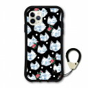 【お買い物マラソン 10%OFFクーポン】 スカラー 耐衝撃タイプ iPhone14 ケース 全機種対応 i-coronケース スマホケース iPhone 16e 14Pro 14Plus 14ProMax 13 12 スマホカバー ハードケース scolar アリス 猫切抜き ブラック coron-scr50274